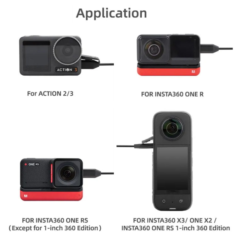 Sunnylife MC490 領夾式麥克風 運動相機錄音麥克風，適用 DJI Action3/2，適用 Insta360 ONE RS，適用 Insta360 ONE X2/X3/1 吋 360 版