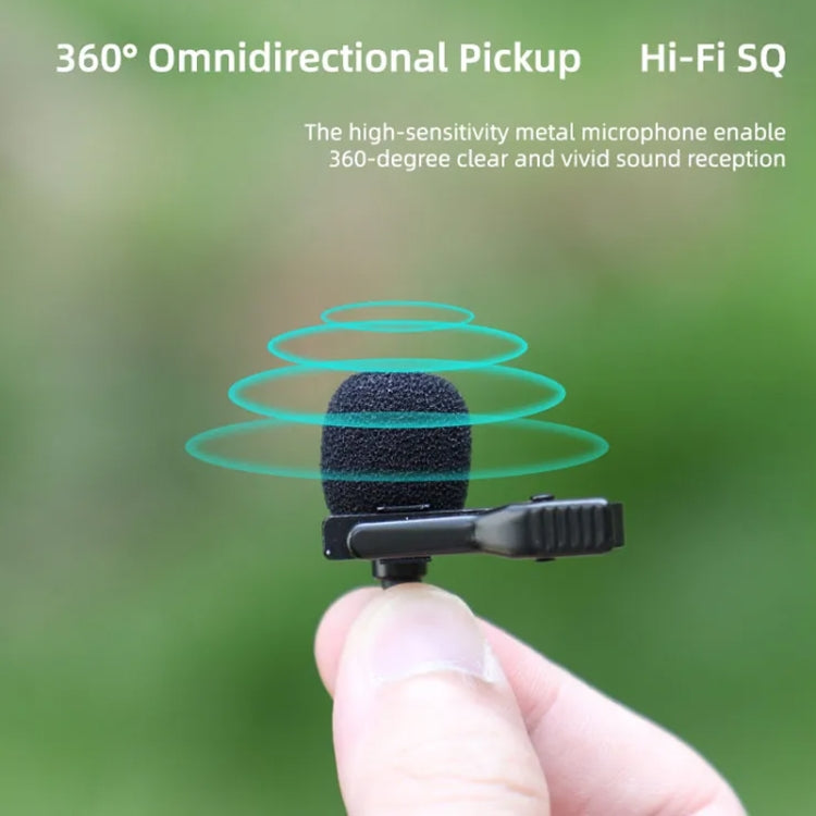 Sunnylife MC490 領夾式麥克風 運動相機錄音麥克風，適用 DJI Action3/2，適用 Insta360 ONE RS，適用 Insta360 ONE X2/X3/1 吋 360 版