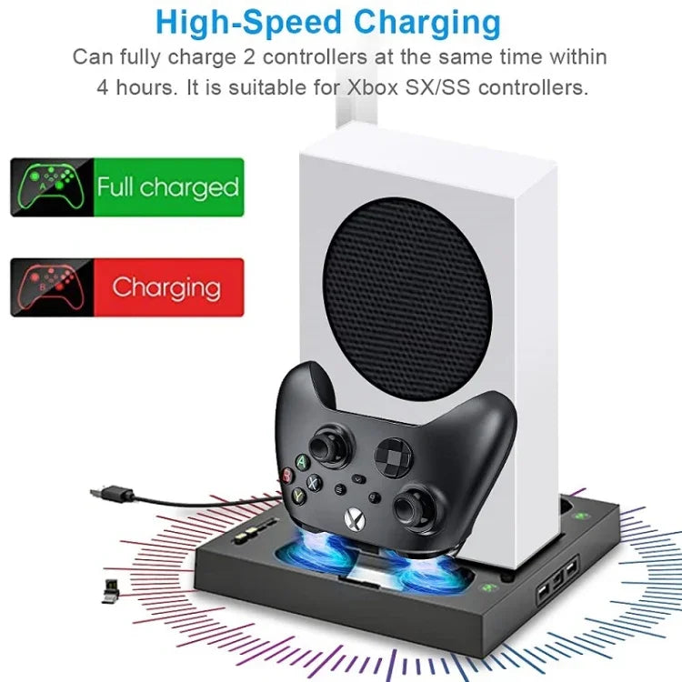 Iplay 適用於Xbox Series S主機散熱支架手把充電底座