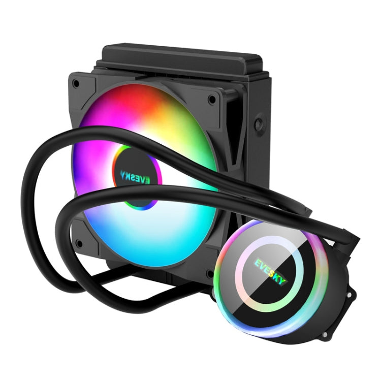 EVESKY水冷CPU風扇RGB風扇液態散熱器一體式散熱器，120mm彩色，120mm RGB，240mm，360mm