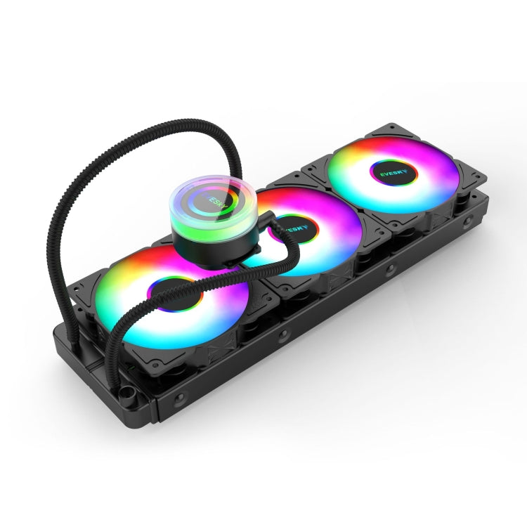 EVESKY水冷CPU風扇RGB風扇液態散熱器一體式散熱器，120mm彩色，120mm RGB，240mm，360mm