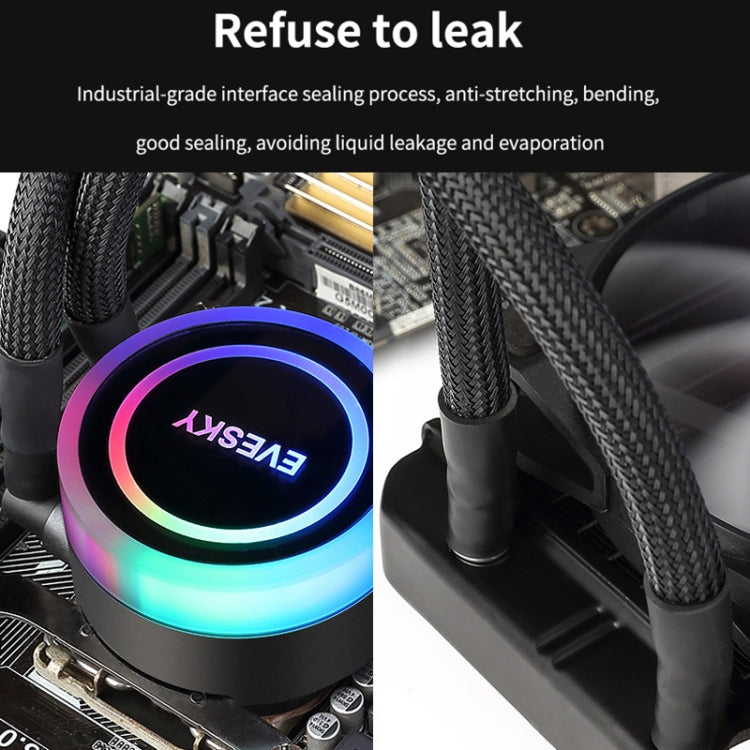 EVESKY水冷CPU風扇RGB風扇液態散熱器一體式散熱器，120mm彩色，120mm RGB，240mm，360mm