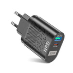 65W GaN 手機充電器 PD 快充 電腦充電器，黑色歐規插頭，黑色英規插頭，黑色美規插頭，黑色澳規插頭，黑色韓規插頭，白色歐規插頭，白色英規插頭，白色美規插頭，白色澳規插頭，白色韓規插頭