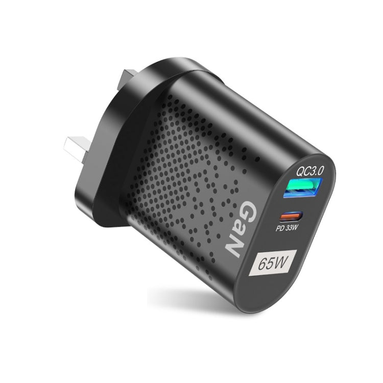 65W GaN 手機充電器 PD 快充 電腦充電器，黑色歐規插頭，黑色英規插頭，黑色美規插頭，黑色澳規插頭，黑色韓規插頭，白色歐規插頭，白色英規插頭，白色美規插頭，白色澳規插頭，白色韓規插頭