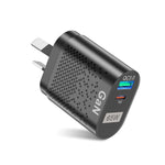65W GaN 手機充電器 PD 快充 電腦充電器，黑色歐規插頭，黑色英規插頭，黑色美規插頭，黑色澳規插頭，黑色韓規插頭，白色歐規插頭，白色英規插頭，白色美規插頭，白色澳規插頭，白色韓規插頭