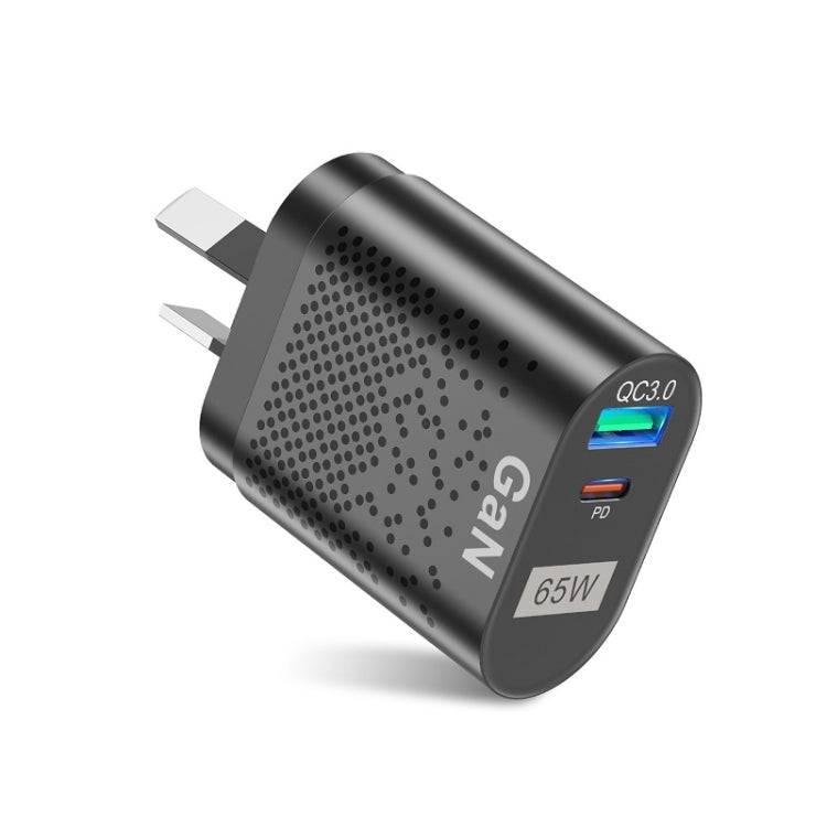 65W GaN 手機充電器 PD 快充 電腦充電器，黑色歐規插頭，黑色英規插頭，黑色美規插頭，黑色澳規插頭，黑色韓規插頭，白色歐規插頭，白色英規插頭，白色美規插頭，白色澳規插頭，白色韓規插頭
