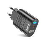 65W GaN 手機充電器 PD 快充 電腦充電器，黑色歐規插頭，黑色英規插頭，黑色美規插頭，黑色澳規插頭，黑色韓規插頭，白色歐規插頭，白色英規插頭，白色美規插頭，白色澳規插頭，白色韓規插頭