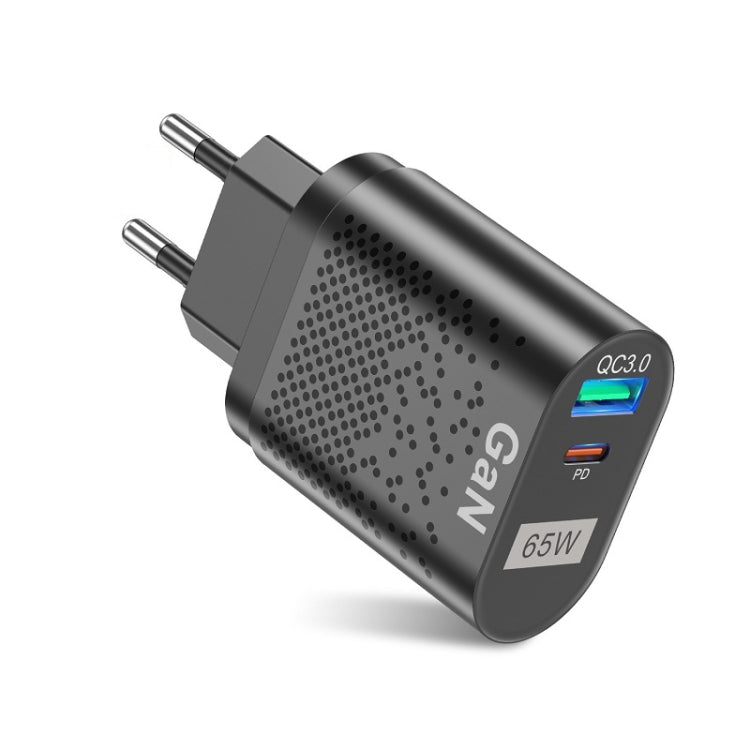 65W GaN 手機充電器 PD 快充 電腦充電器，黑色歐規插頭，黑色英規插頭，黑色美規插頭，黑色澳規插頭，黑色韓規插頭，白色歐規插頭，白色英規插頭，白色美規插頭，白色澳規插頭，白色韓規插頭
