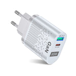 65W GaN 手機充電器 PD 快充 電腦充電器，黑色歐規插頭，黑色英規插頭，黑色美規插頭，黑色澳規插頭，黑色韓規插頭，白色歐規插頭，白色英規插頭，白色美規插頭，白色澳規插頭，白色韓規插頭