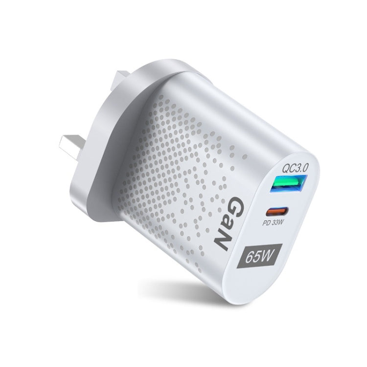 65W GaN 手機充電器 PD 快充 電腦充電器，黑色歐規插頭，黑色英規插頭，黑色美規插頭，黑色澳規插頭，黑色韓規插頭，白色歐規插頭，白色英規插頭，白色美規插頭，白色澳規插頭，白色韓規插頭
