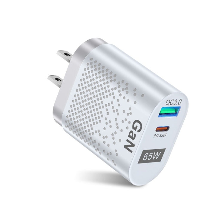 65W GaN 手機充電器 PD 快充 電腦充電器，黑色歐規插頭，黑色英規插頭，黑色美規插頭，黑色澳規插頭，黑色韓規插頭，白色歐規插頭，白色英規插頭，白色美規插頭，白色澳規插頭，白色韓規插頭