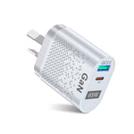 65W GaN 手機充電器 PD 快充 電腦充電器，黑色歐規插頭，黑色英規插頭，黑色美規插頭，黑色澳規插頭，黑色韓規插頭，白色歐規插頭，白色英規插頭，白色美規插頭，白色澳規插頭，白色韓規插頭