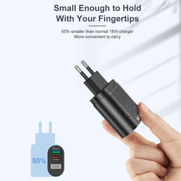 65W GaN 手機充電器 PD 快充 電腦充電器，黑色歐規插頭，黑色英規插頭，黑色美規插頭，黑色澳規插頭，黑色韓規插頭，白色歐規插頭，白色英規插頭，白色美規插頭，白色澳規插頭，白色韓規插頭