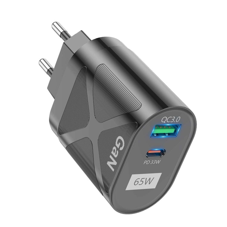 65W GAN PD + QC3.0 快速充電器 手機 筆記型電腦 通用充電頭，歐規插頭黑色，英規插頭黑色，美規插頭黑色，澳規插頭黑色，歐規插頭白色，英規插頭白色，美規插頭白色，澳規插頭白色