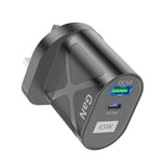 65W GAN PD + QC3.0 快速充電器 手機 筆記型電腦 通用充電頭，歐規插頭黑色，英規插頭黑色，美規插頭黑色，澳規插頭黑色，歐規插頭白色，英規插頭白色，美規插頭白色，澳規插頭白色