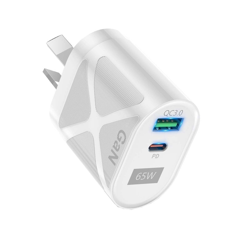 65W GAN PD + QC3.0 快速充電器 手機 筆記型電腦 通用充電頭，歐規插頭黑色，英規插頭黑色，美規插頭黑色，澳規插頭黑色，歐規插頭白色，英規插頭白色，美規插頭白色，澳規插頭白色