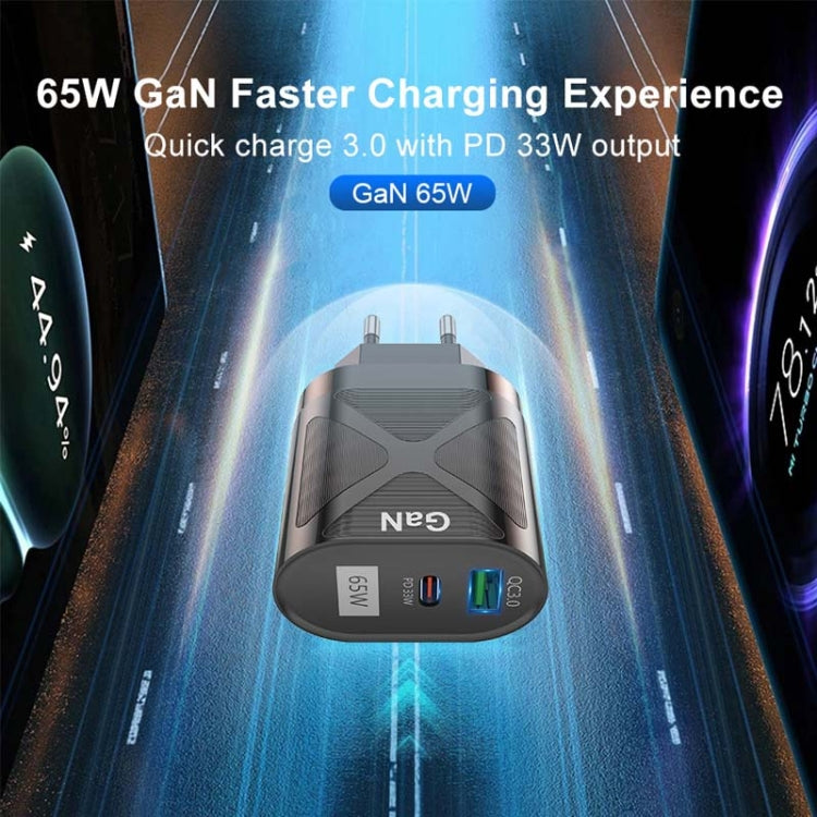 65W GAN PD + QC3.0 快速充電器 手機 筆記型電腦 通用充電頭，歐規插頭黑色，英規插頭黑色，美規插頭黑色，澳規插頭黑色，歐規插頭白色，英規插頭白色，美規插頭白色，澳規插頭白色