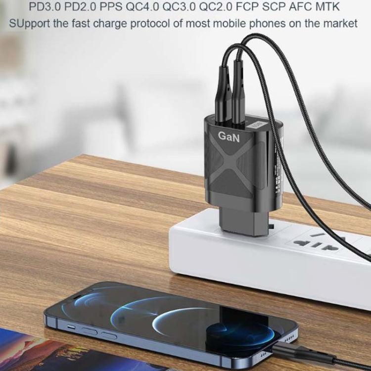 65W GAN PD + QC3.0 快速充電器 手機 筆記型電腦 通用充電頭，歐規插頭黑色，英規插頭黑色，美規插頭黑色，澳規插頭黑色，歐規插頭白色，英規插頭白色，美規插頭白色，澳規插頭白色