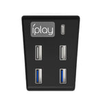 iplay HBP-308 適用於 Sony PS5 5合1 遊戲主機 USB3.0 集線器連接傳輸擴展器，適用於 Sony PS5