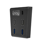 iplay HBP-308 適用於 Sony PS5 5合1 遊戲主機 USB3.0 集線器連接傳輸擴展器，適用於 Sony PS5