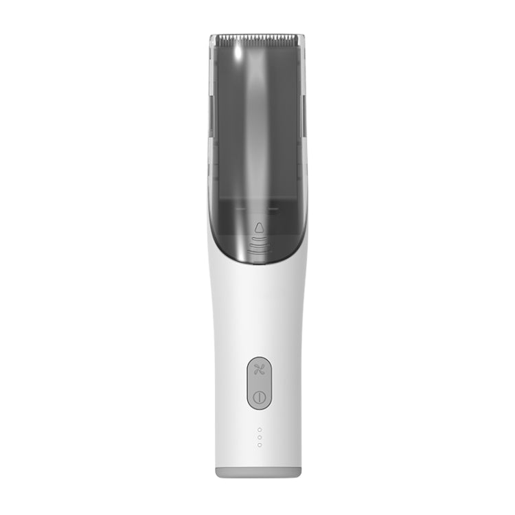 電動防水理髮器 兒童低噪音充電推剪，升級吸力版 白色