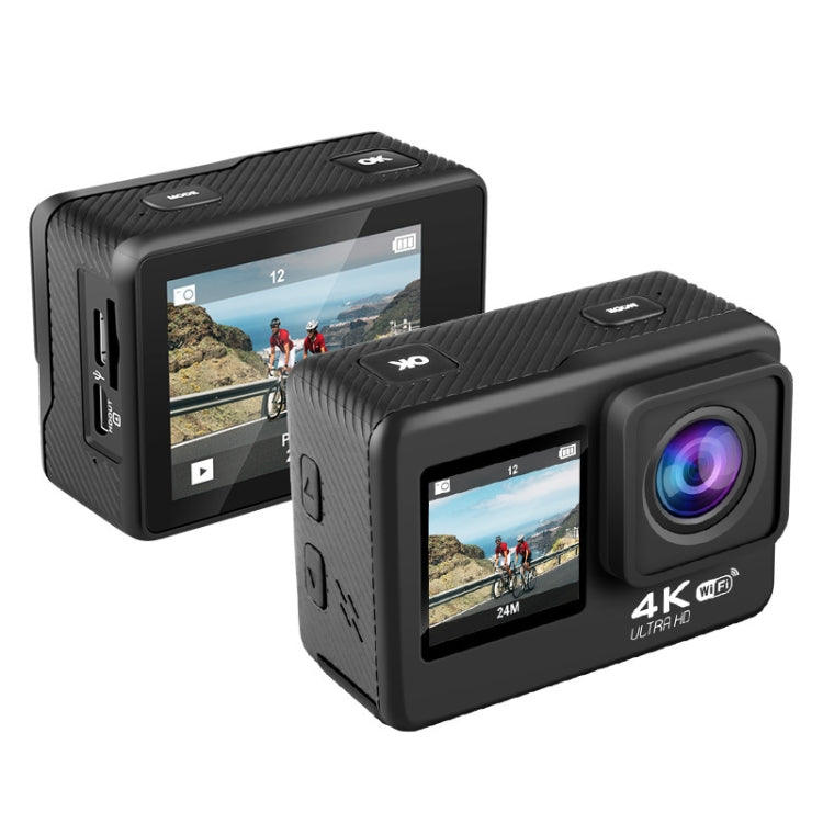 WIFI 彩色雙屏 HD 4K 視頻戶外防水運動相機，Q60AR