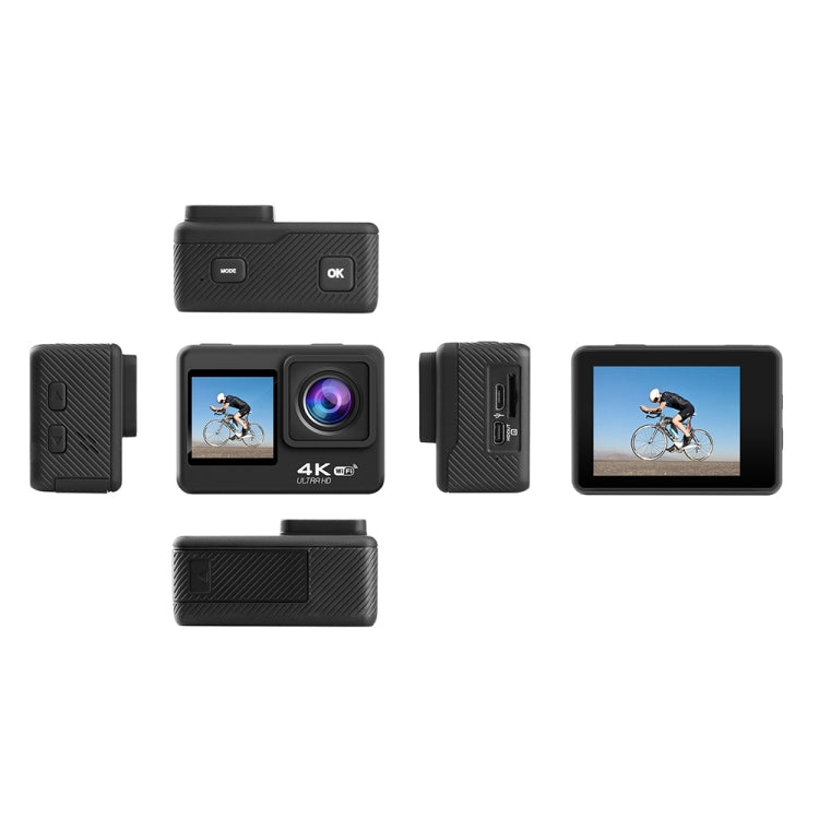 WIFI 彩色雙屏 HD 4K 視頻戶外防水運動相機，Q60AR