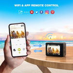 WIFI 彩色雙屏 HD 4K 視頻戶外防水運動相機，Q60AR