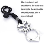 Rose Thorn Single Finger Buckle Self-defense Broken Window Keychain, Skull(Black), Skull(Gold), Skull(Silver)