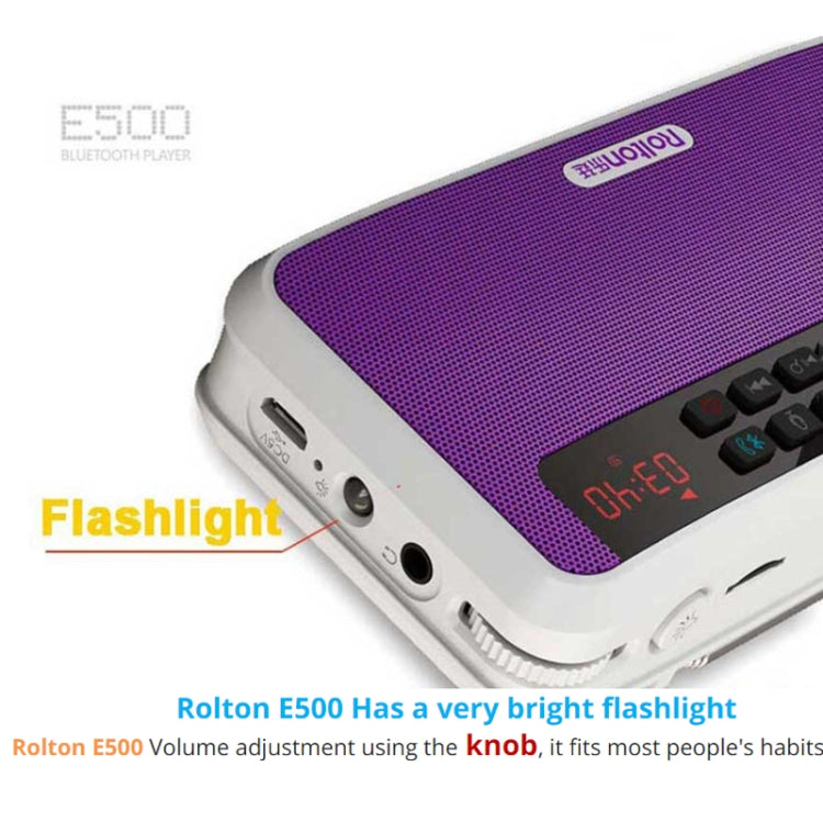 Rolton E500 Bluetooth Speaker 2.1-Channel Built-In Microphone Supports FM Radio