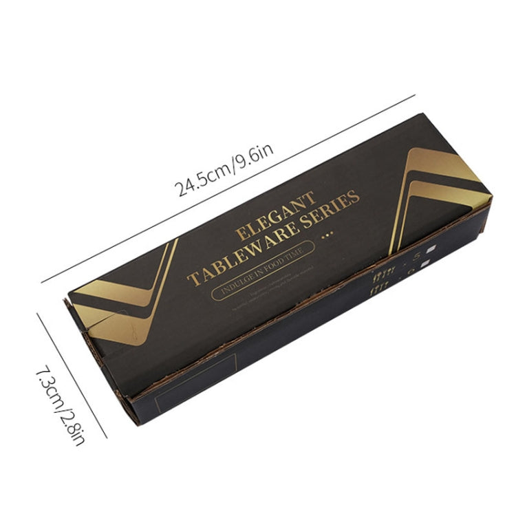 16件套紙盒裝鍍金不鏽鋼刀叉套裝 西餐餐具，不鏽鋼色、金色、玫瑰金、多彩、黑色