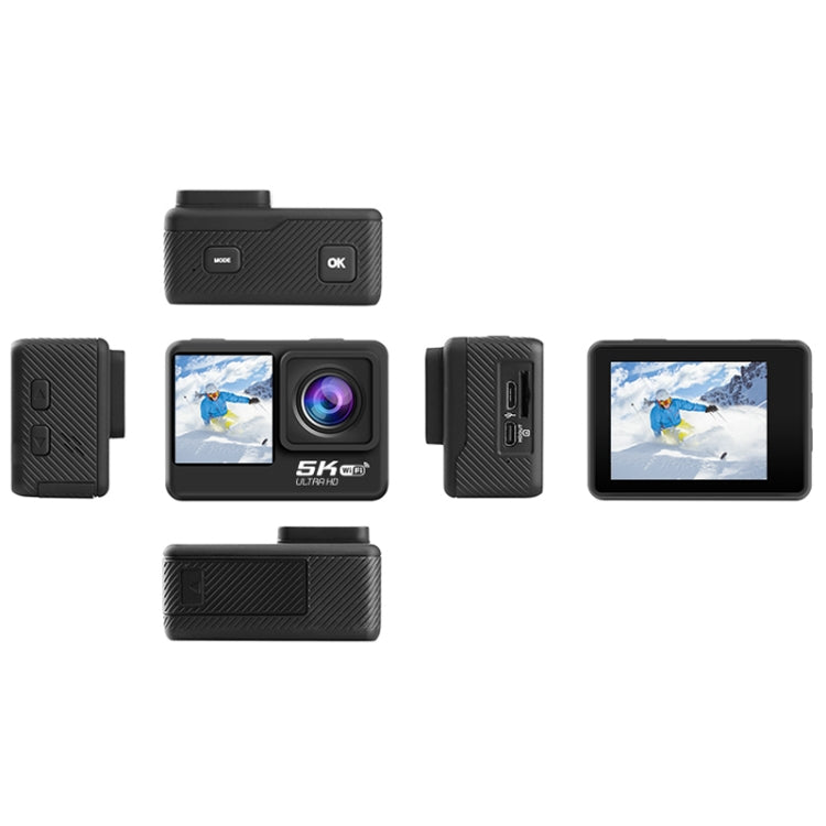5K/30FPS WIFI HD 防抖遙控觸控雙屏 IP68 防水運動相機，5K，5K 相機 + 64G 記憶卡，5K 相機 + 128G 記憶卡