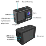 5K/30FPS WIFI HD 防抖遙控觸控雙屏 IP68 防水運動相機，5K，5K 相機 + 64G 記憶卡，5K 相機 + 128G 記憶卡