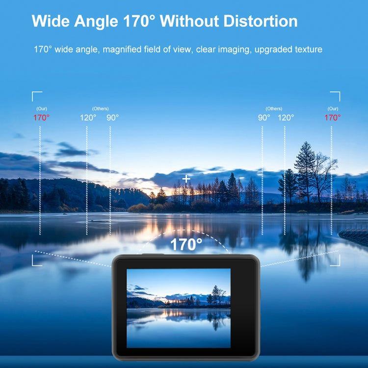 5K/30FPS WIFI HD 防抖遙控觸控雙屏 IP68 防水運動相機，5K，5K 相機 + 64G 記憶卡，5K 相機 + 128G 記憶卡