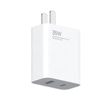 原廠小米 35W USB-C+USB-A 快充便攜雙埠充電器(1C+1A)，美規插頭，35W
