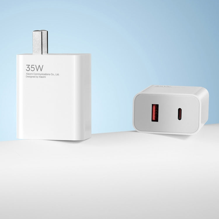 原廠小米 35W USB-C+USB-A 快充便攜雙埠充電器(1C+1A)，美規插頭，35W