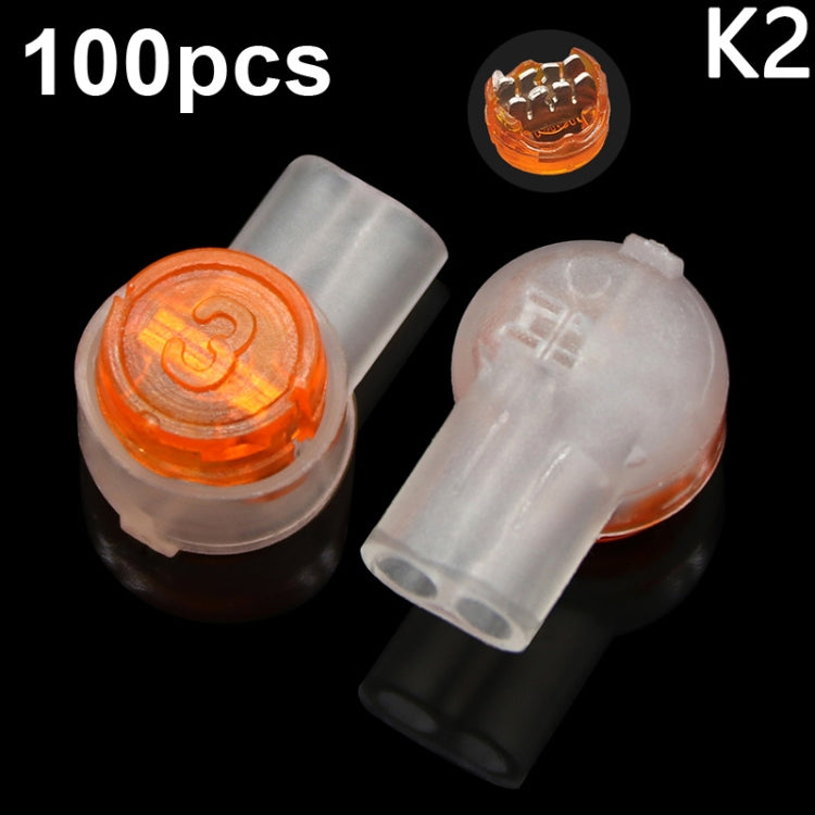 100個/包網路線電話線接頭防潮防水接線端子，K1，K2，K3