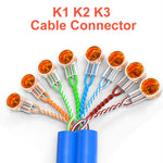 100個/包網路線電話線接頭防潮防水接線端子，K1，K2，K3