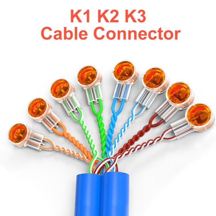 100個/包網路線電話線接頭防潮防水接線端子，K1，K2，K3