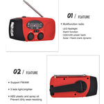 HanRongda HRD-902防災緊急太陽能充電照明行動便攜收音機，HRD-902