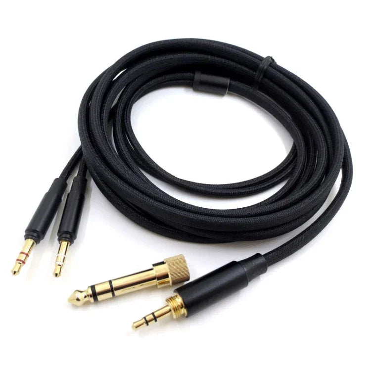 適用於 Beyer T1(第二/三代) T5 / Amiro 平衡耳機線，3.5mm+6.35mm 轉接頭，4 核 XLR 接頭