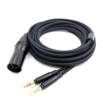 適用於 Beyer T1(第二/三代) T5 / Amiro 平衡耳機線，3.5mm+6.35mm 轉接頭，4 核 XLR 接頭