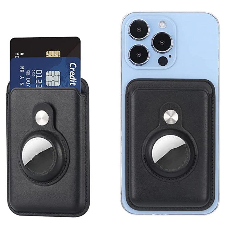 適用於 AirTag 第二代 / AirTag 第一代 定位器纖維卡夾 防盜卡追蹤器保護套，磁性