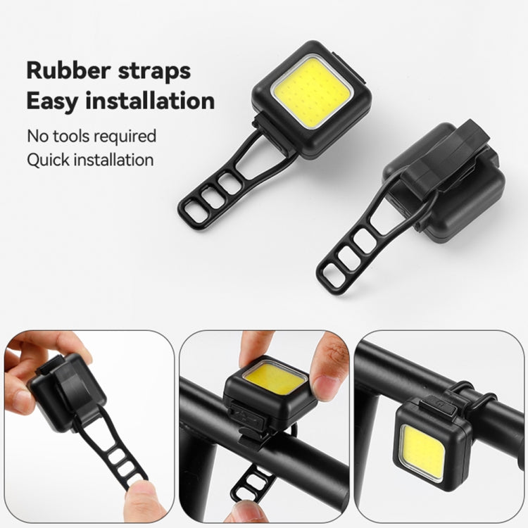 COB 燈珠迷你山地車燈 USB 充電防水 MTB 公路車燈，白色前燈，紅色尾燈，白色前燈+紅色尾燈