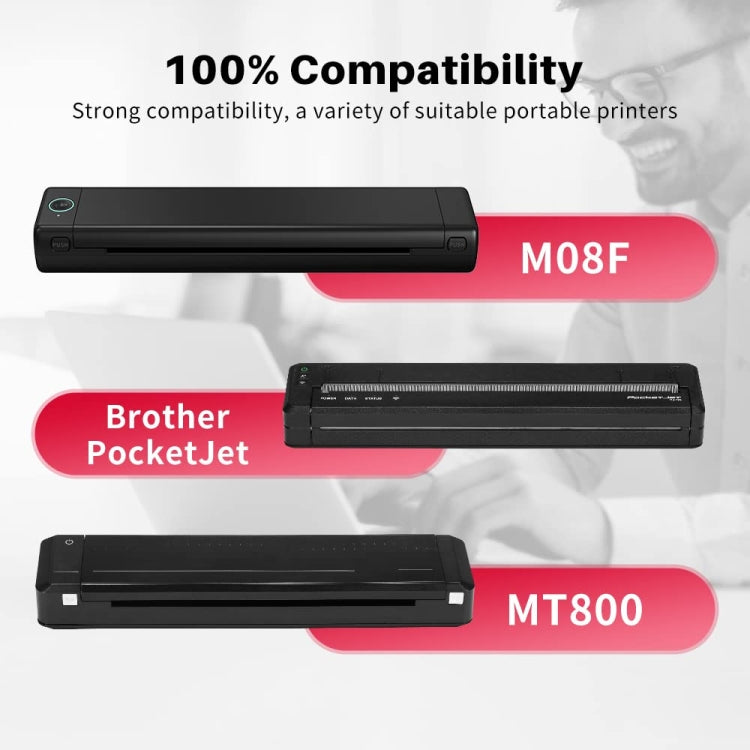 適用於 Phomemo M08F 200張熱感打印紙，兼容 MR.IN Brother Pocket Jet / MT800，A4 熱感紙，折疊 A4 熱感紙，信紙熱感紙，折疊信紙熱感紙