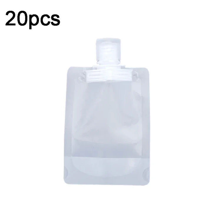 20件套旅行可重填擠壓袋乳液洗髮水擠壓包，30ml，50ml，100ml