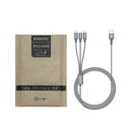 ROMOSS CB25 3合1 3.5A 8針 + Micro USB + Type C/USB-C 線，1米