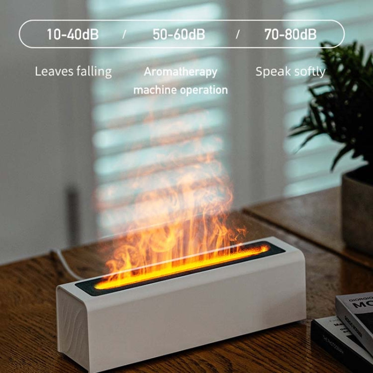 DQ711  Flame Aromatherapy Diffuser Quiet USB Air Humidifier, DQ711 Black, DQ711 White