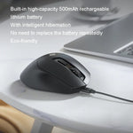 Inphic DR01 藍牙三模無線滑鼠充電靜音辦公遊戲筆電電腦家用，DR01（黑色）