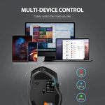 Inphic DR01 藍牙三模無線滑鼠充電靜音辦公遊戲筆電電腦家用，DR01（黑色）
